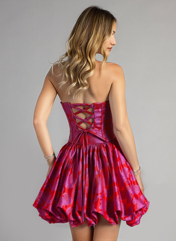 Ball-Gown/Princess Straight Short Jacquard Mini Dress